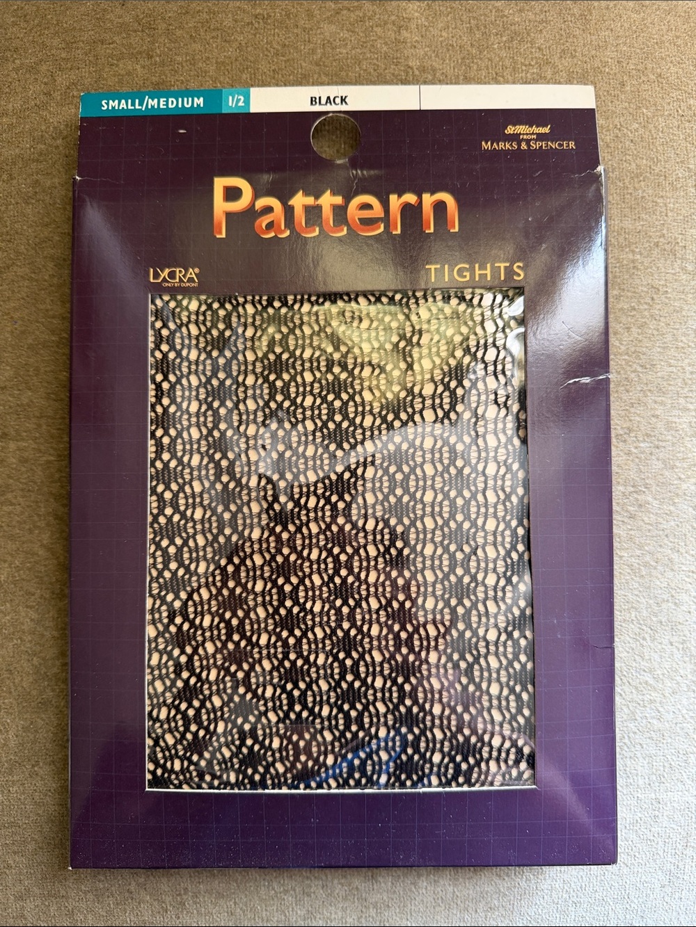 Pattern Lace Tights - Black